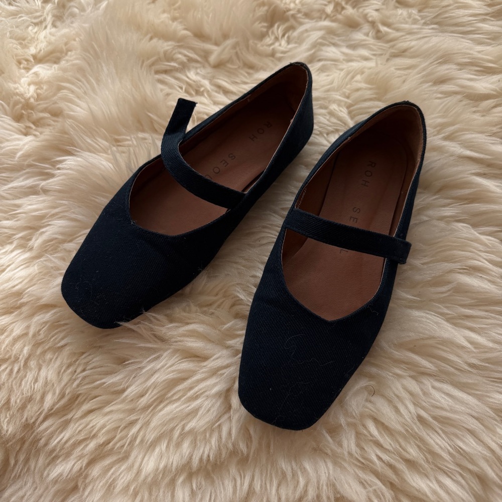 Roh Seoul Navy Mary Jane Flats 6.5US